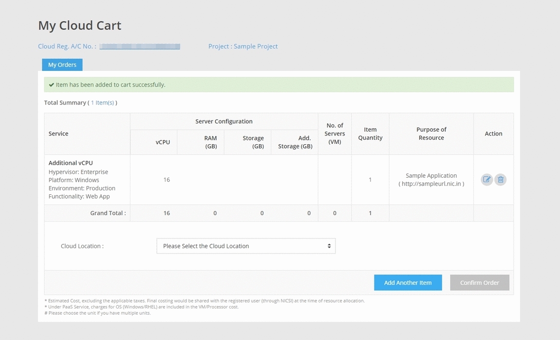 NICSI Cloud Services, Services Available on Cloud